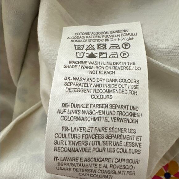 Boden Francesca A-Line Skirt Plumeria Print Lined Mini Skirt Cotton Sz 6 Pockets - Picture 14 of 14